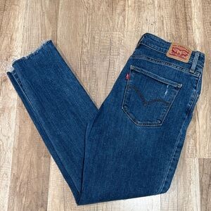Levi's 721 high rise skinny Dark Blue Denim Jeans 31